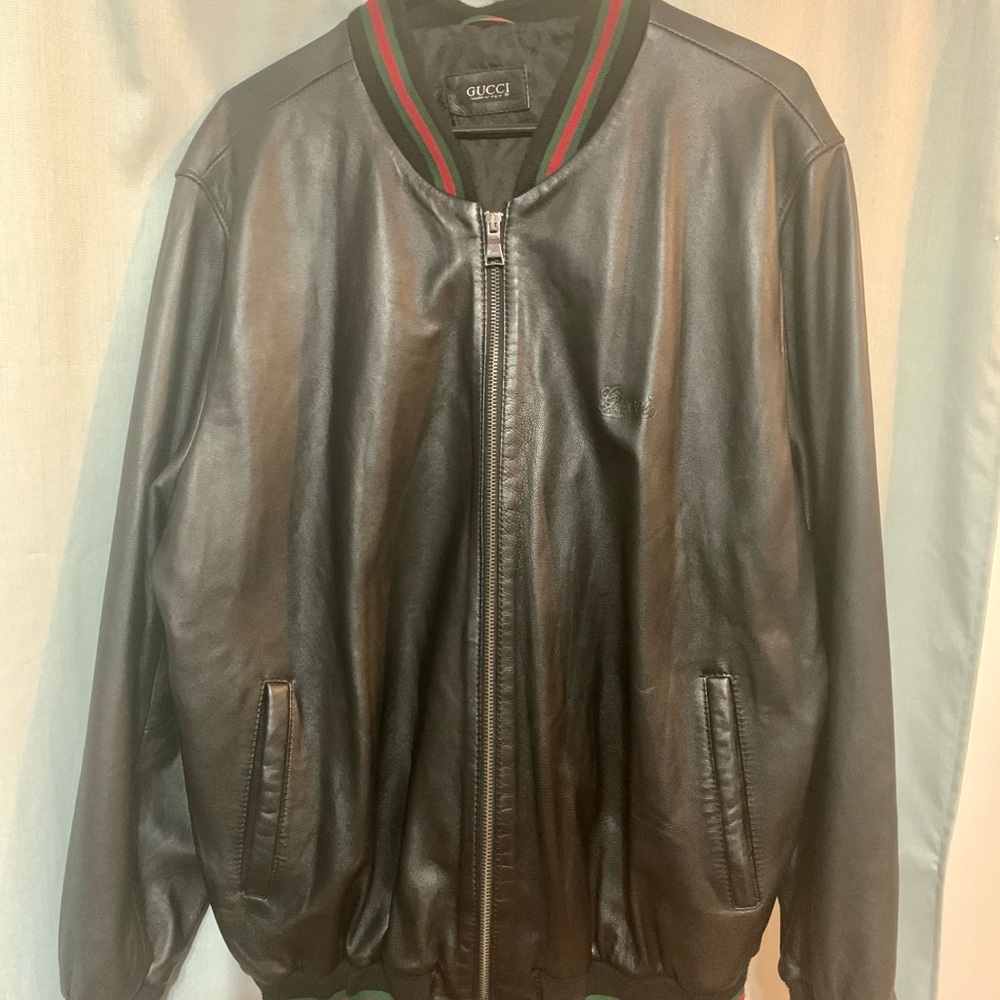 Men’s Gucci leather jacket